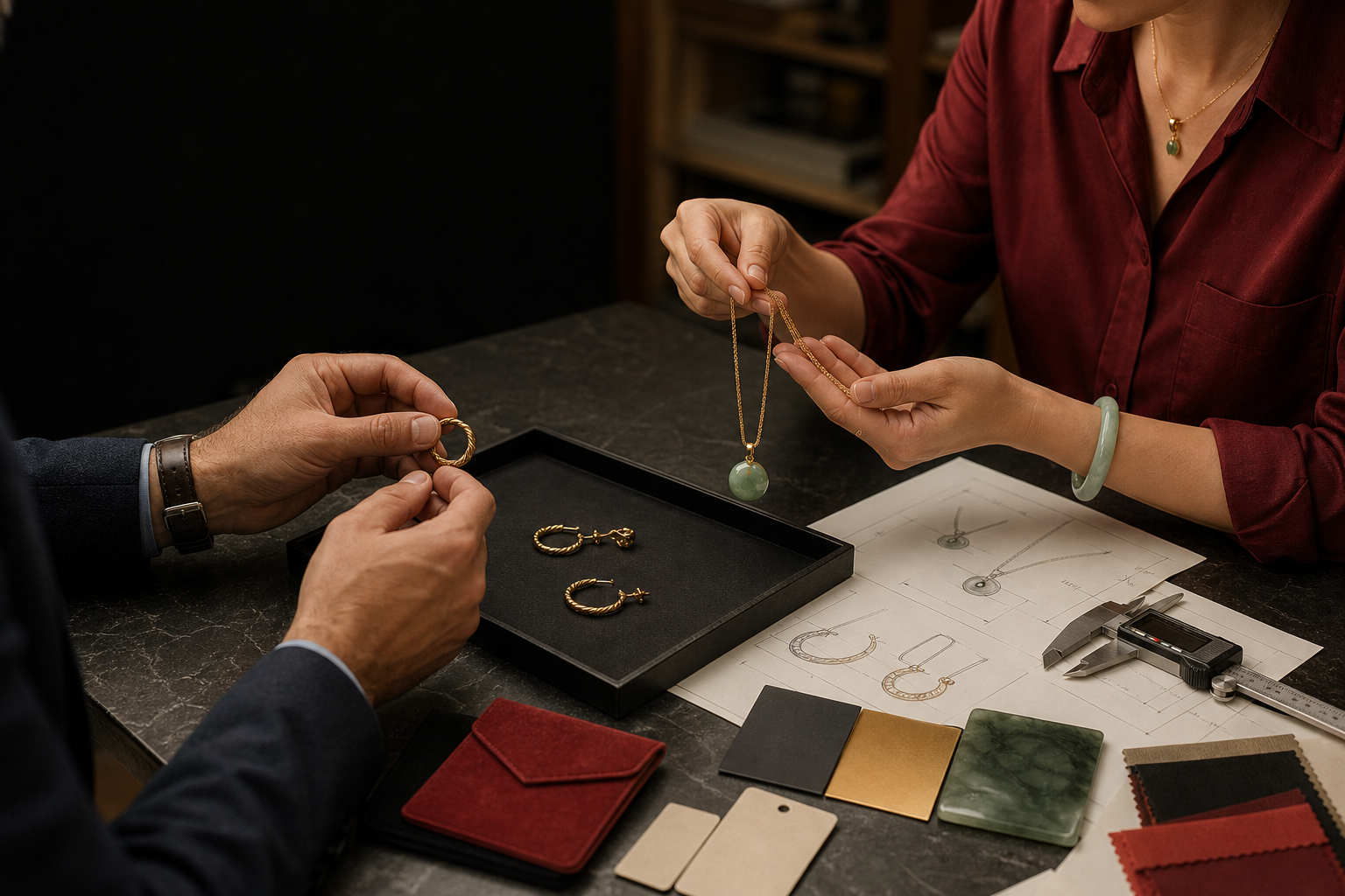 Jewelry export cartons being checked for labels, counts, and exterior condition before dispatch.